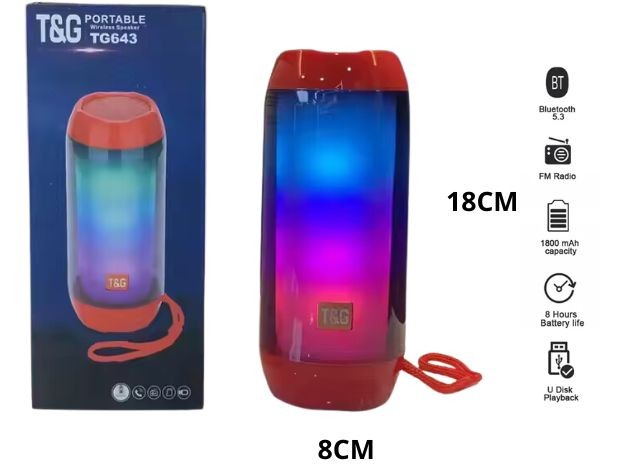 &u+ PARLANTE BT BLUETOOTH TG-643 MP3 / BT / FM / AUX